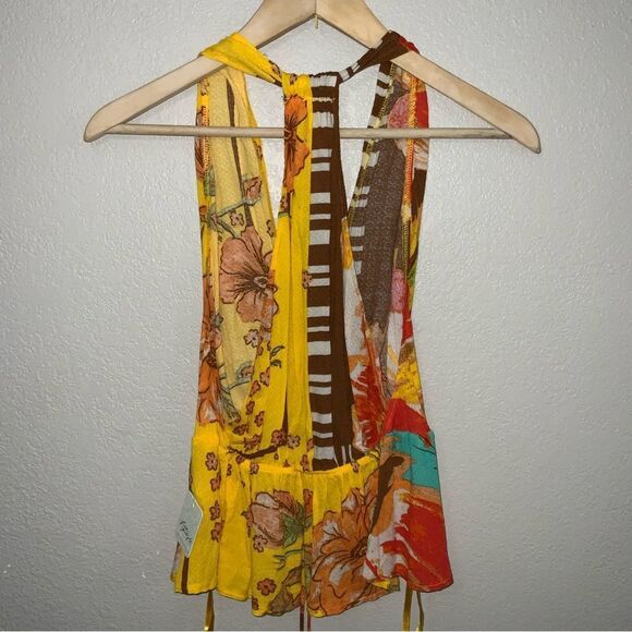 NWT Free People Hot Tropics Tank Mango Combo size S - Picture 8 of 8
